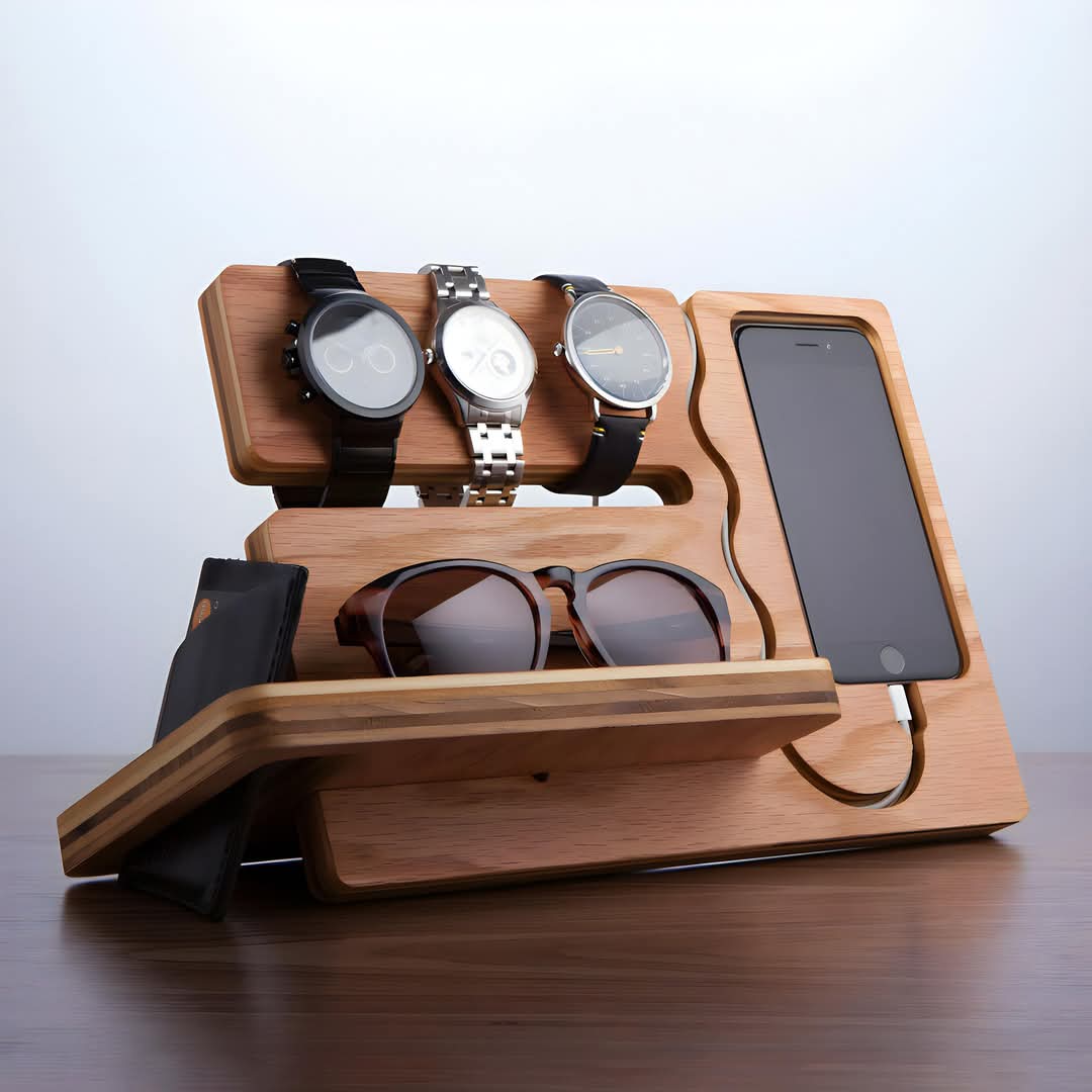Wooden Accessories Holder