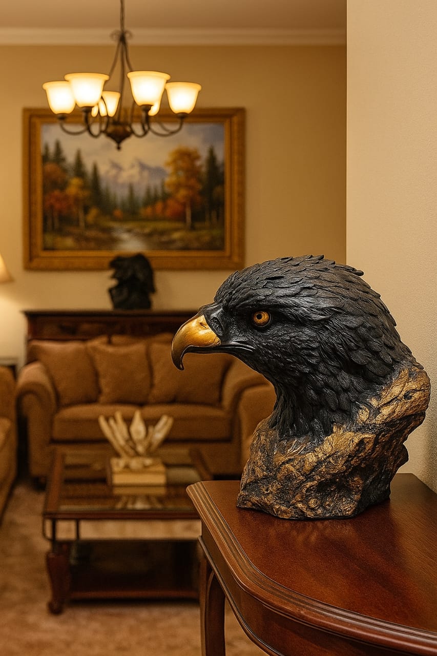Modern Eagle Head Sculpture