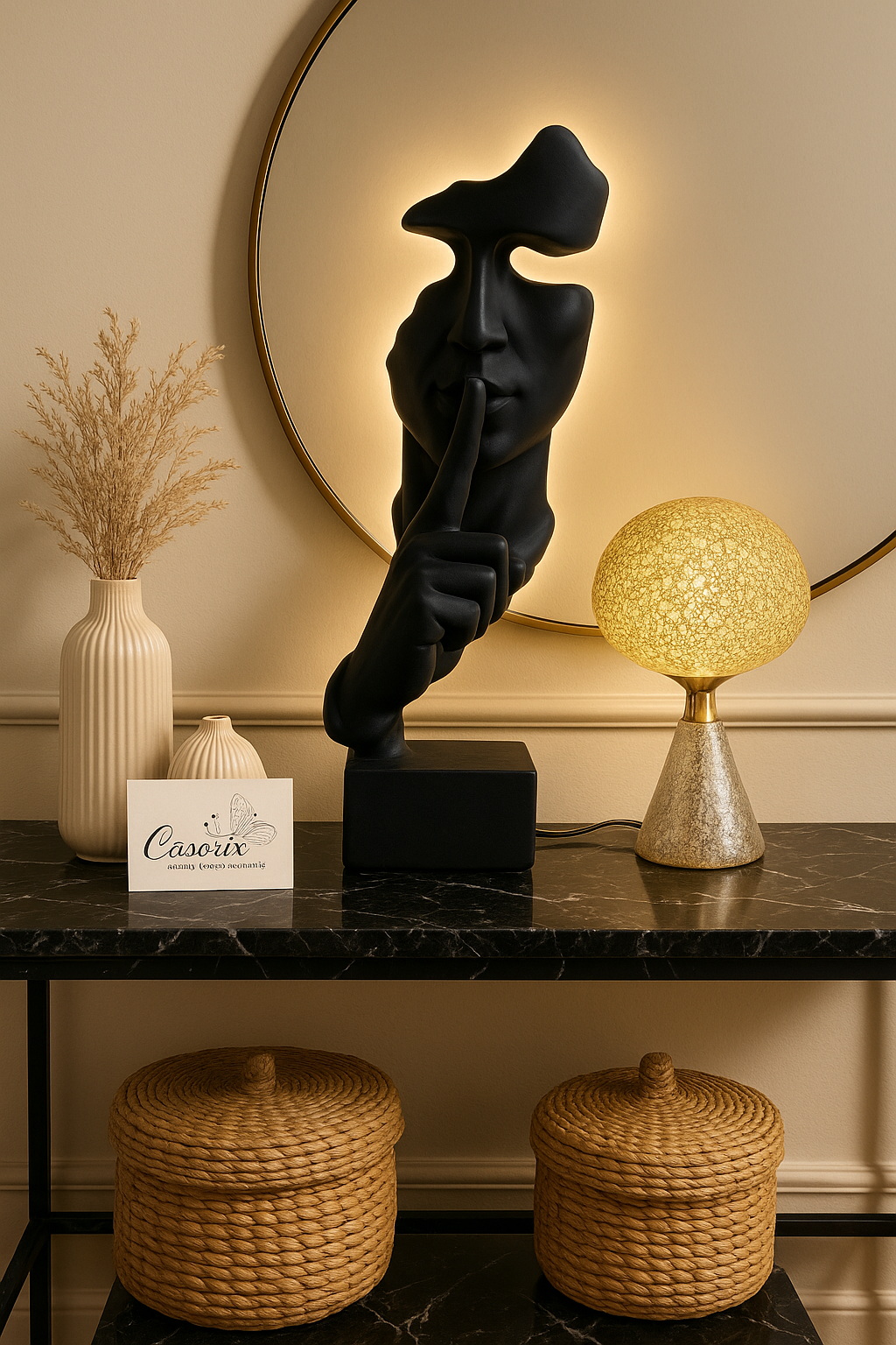 Men Abstract Face Sculpture – (one piece)