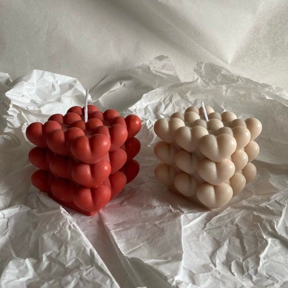 Bubble Heart Candle