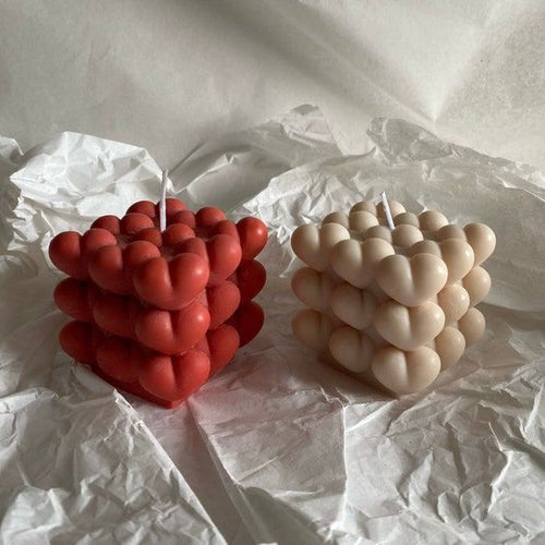 Bubble Heart Candle