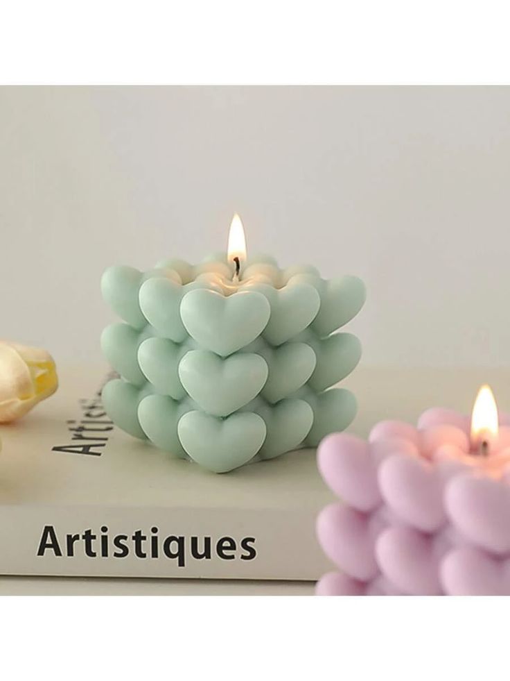 Bubble Heart Candle