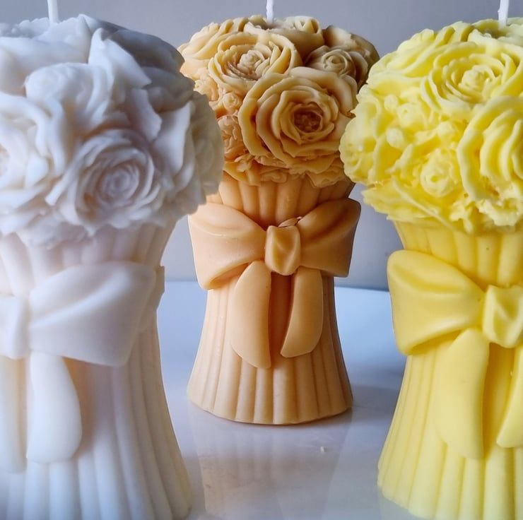 Luxury Floral Bouquet Decorative Candle